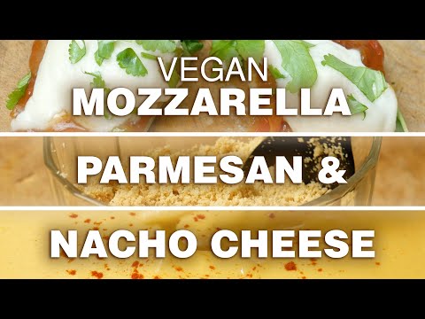 5-minute vegan cheese recipes | Dairy-free parmesan, mozzarella & nacho cheese