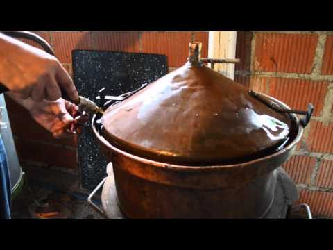 Distillation of alcohol for drinking - Schnapps