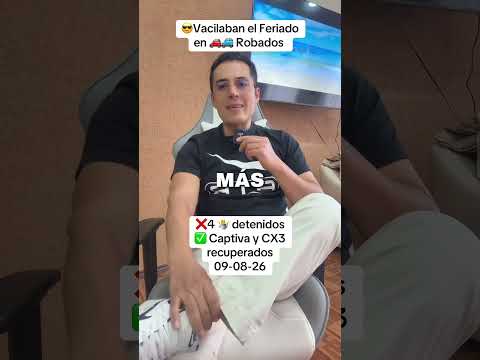 ❌detienen a 4 individuos que vacilaban en feriado en autos robados #ambato #tungurahua #ecuador