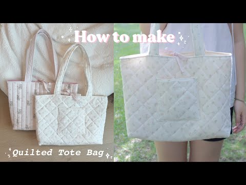 DIY Quilted Tote Bag Sewing Tutorial | Beginner Friendly