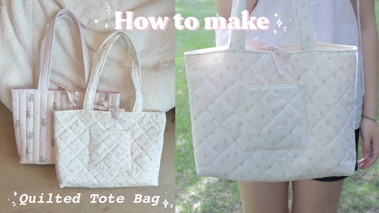 DIY Quilted Tote Bag Sewing Tutorial | Beginner Friendly