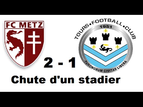 FC Metz - Tours FC ( 2-1 ) - chute d'un stadier a la fin du match