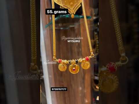 New latest 55grams heavy Indian style mangalya Sara design for new brides#gold #goldnecklace #rings