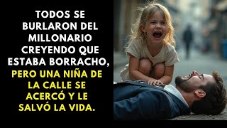TODOS SE BURLARON DEL MILLONARIO CREYENDO QUE ESTABA BORRACHO, PERO UNA NIÑA POBRE LO SALVÓ.