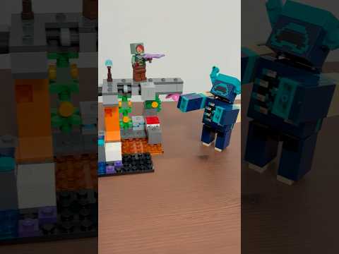 Lego Minecraft “The Warden Encounter” #lego #beststeve #minecraft #stevecomeback