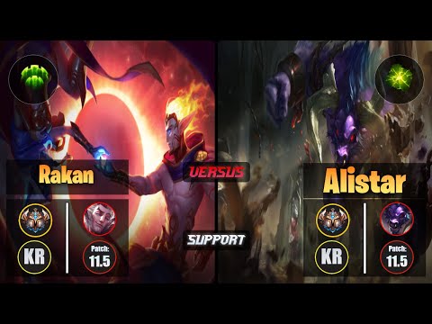 Challenger RAKAN [Guardian] (Support) VS  ALISTAR - Challenger KR Patch 11.5