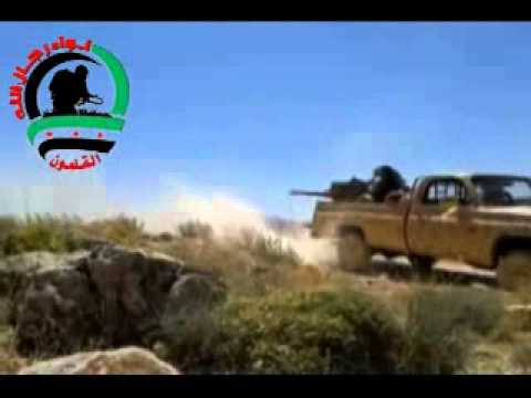 استهداف قوات النظام في جبهة البشائر قرب قرية حلبون في ريف دمشق بواسطة رشاش 23  من قبل لواء رجال الله في القلمون