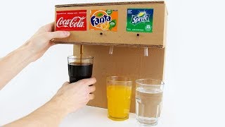How to Make Coca Cola Soda Fountain Machine with 3 Different Drinks at Home