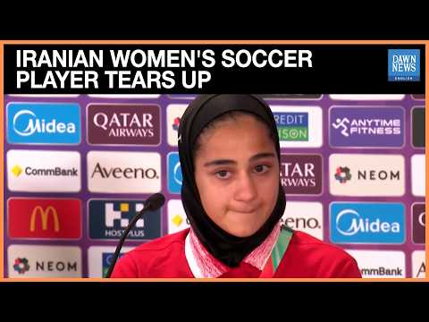 Iranian Women's Soccer Player Tears up During News Conference in Australia | Dawn News English