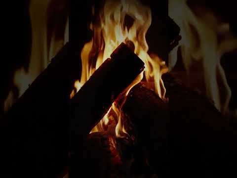 Burning Fireplace Sounds | Relaxing Sound Ambience | Vertical Video