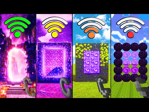 minecraft nether portal with different Wi-Fi