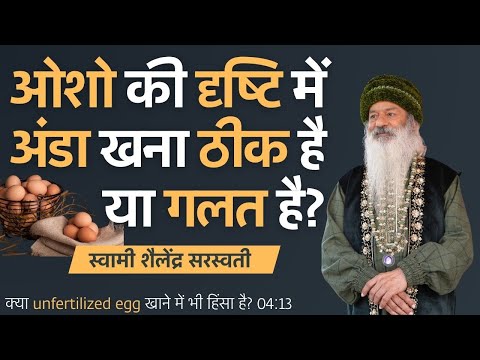 ओशो की दृष्टि  में अंडा खना ठीक है या गलत है?