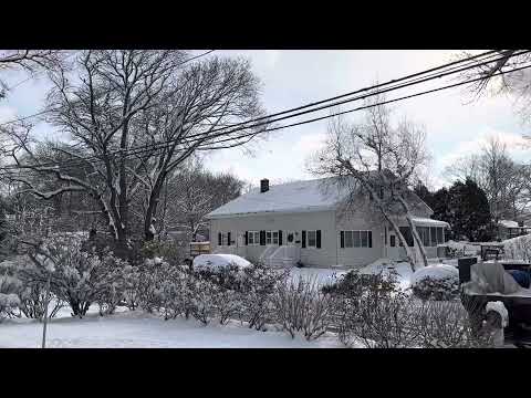 Current Scene in Norwalk, CT as the Snow Came to an End!