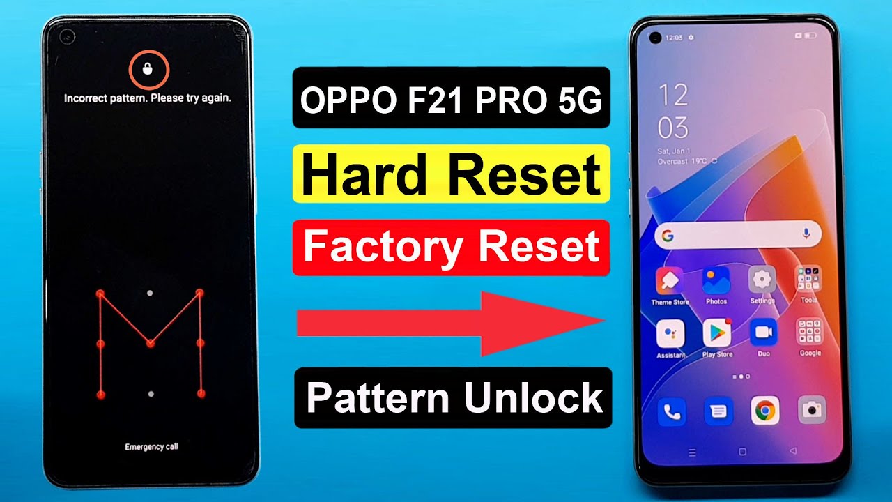 OPPO F21 PRO 5G HARD RESET & FACTORY RESET | OPPO F21 PRO 5G CPH2341 PATTERN/PIN/FINGERPRINT UNLOCK