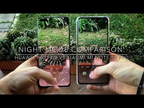 NIGHT MODE COMPARISON: Huawei P40Pro VS Xiaomi Mi Note 10 Pro | ALL ZOOM RANGE (detailed)
