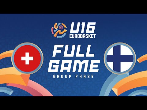 Group Phase | Switzerland v Finland | Full Basketball Game | FIBA U16 EuroBasket 2025