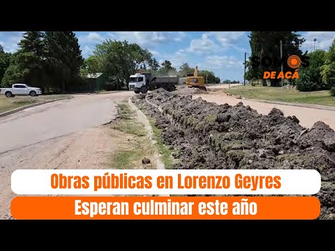 Obras de urbanización en Lorenzo Geyres