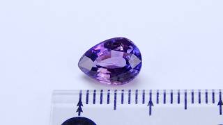 非加熱 ラベンダーサファイア ペアシェイプカット 2.14ct