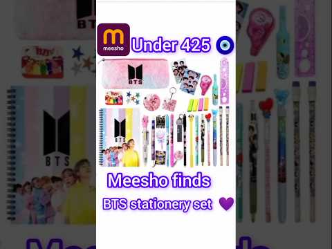 Meesho finds BTS stationery set 💜🧿😍 #bts #btsarmy #btsshorts #youtubeshorts #youtube #trending #like