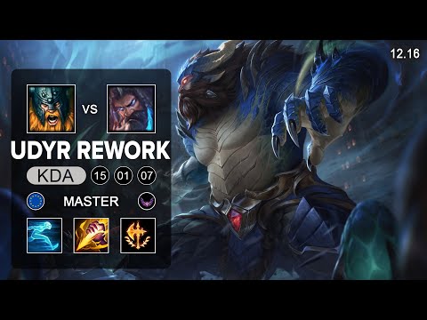 Udyr Rework vs Olaf Jungle - EUW Master - Patch 12.16 Season 12