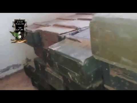 الإستيلاء على مستودعات الذخيرة في كتيبة الدبابات من قبل كتيبة صقور حوران في بلدة الشيخ سعد في ريف درعا