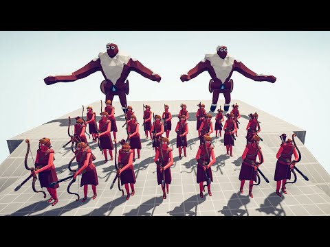 Artemis + Ice Giant vs Every God - Totally Accurate Battle Simulator TABS