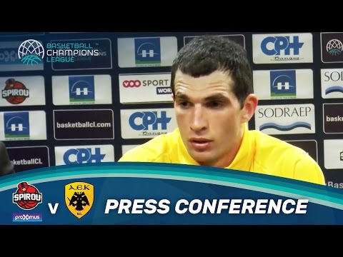 Proximus Spirou v AEK - Press Conference - Basketball Champions League