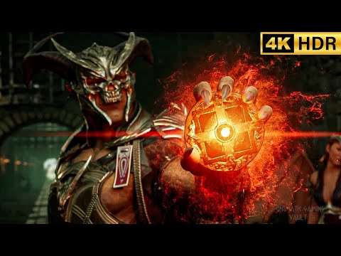 Shao Kahn Uses Shinnok's Amulet Scene 4K ULTRA HD Mortal Kombat 1