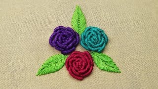 Hand Embroidery- Bullion Knot Rose Stitch Embroide
