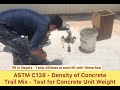 ASTM C138 Standard Test Method for Density (Unit Weight) || Fresh Concrete Density Test