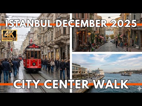 Istanbul Turkey 2025 4K Walking Tour | Istiklal Street to Cihangir & Karaköy (Galataport)