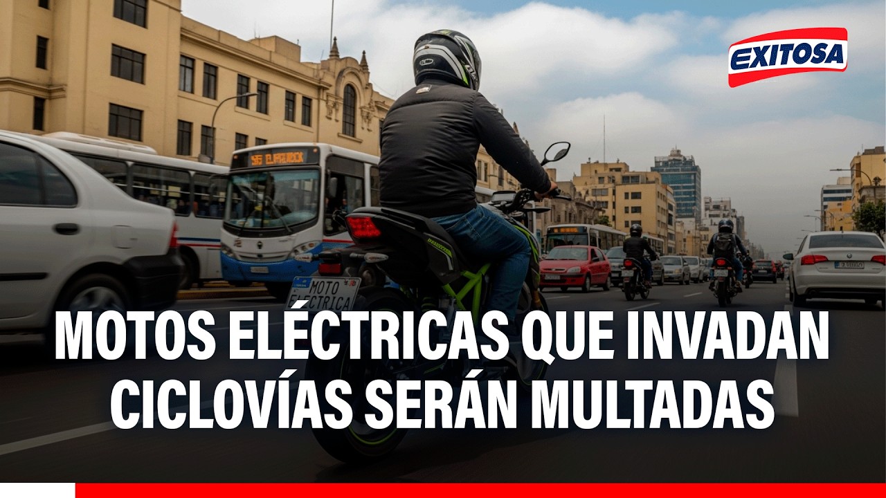 🔴🔵 Motos eléctricas que invadan ciclovías serán multadas desde S/ 550