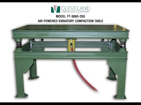 Flat Deck Compaction Table for Settling Concrete Slabs - Cleveland Vibrator Co.