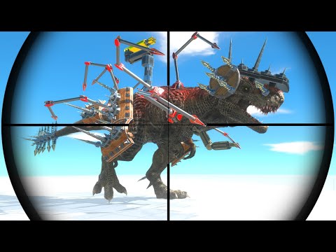 Remastered T Rex BOSS vs ALL Weapons FPS Perspective - Animal Revolt Battle Simulator #7