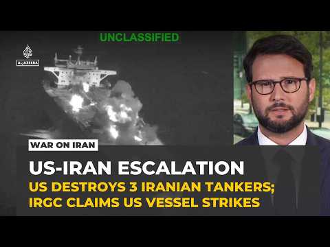 US and Iran traded attacks on warships and tankers amid Strait of Hormuz tensions on Saturday
