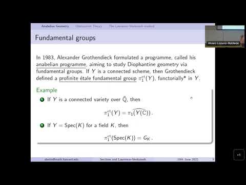 CTNT 2022 - Grothendieck’s section set and the Lawrence–Venkatesh method (by Alex Betts)