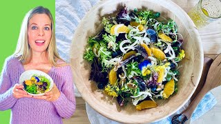 Salad with Fruit | Mesclun, Walnuts, Oranges & Blueberries