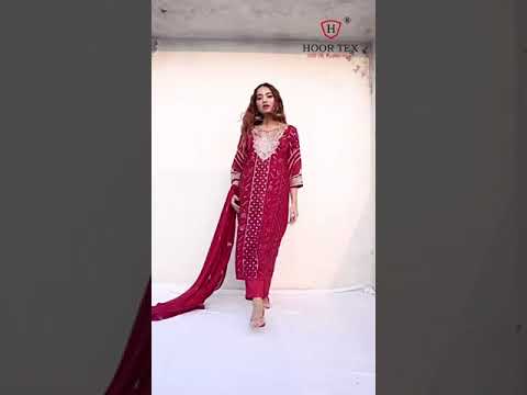 Hoor Tex 23010 Faux Georgette Wholesale Pakistani Suit – product video thumbnail