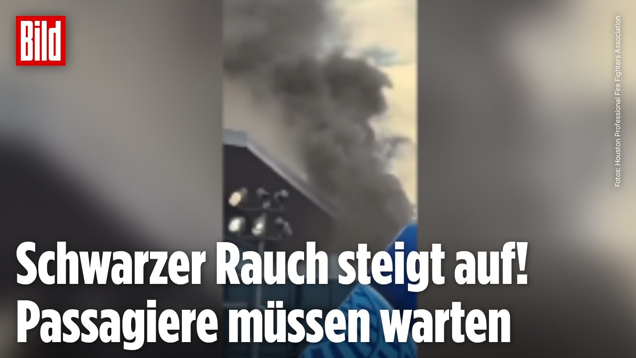 FEUER AM FLUGHAFEN HOUSTON: Brand legt Bereich lahm - bange Minuten bei Passagieren