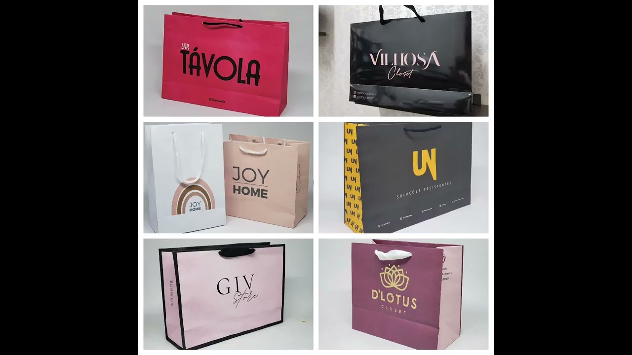 Sacolas Personalizadas de papel para lojas