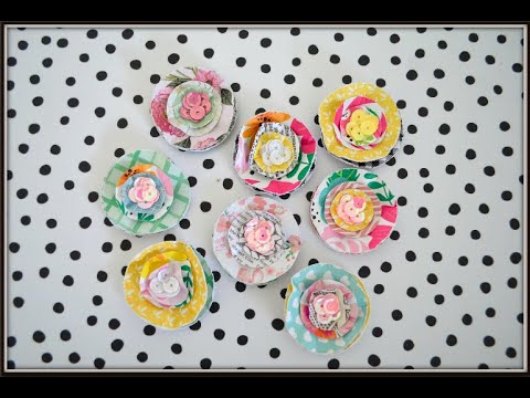 ✅ SO EASY ✅ DIY Paper Circle Layered Flower Embellishments |  USE YOUR PAPER SCRAPS | Project Share