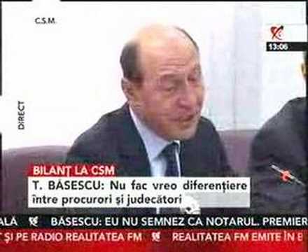 Băsescu a fost vesel la şedinţa CSM
