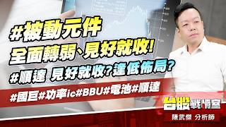 #被動元件 全面轉弱、見好就收!#順達 見好就收?逢低佈局?#國巨#功率ic#BBU#電池#順達｜小武哥投資事務所｜陳武傑