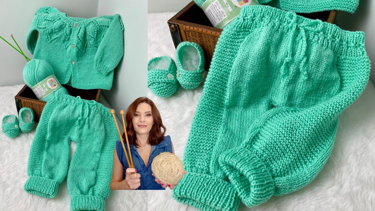 CALÇA EM TRICÔ PARA BEBÊ