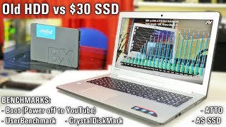 Old HDD vs £20/$30 SSD - Crucial BX500 (120GB)