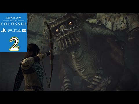 Shadow of the Colossus PS4 2nd Colossus Gameplay Walkthrough Part 2 - Quadratus (The Mammoth)