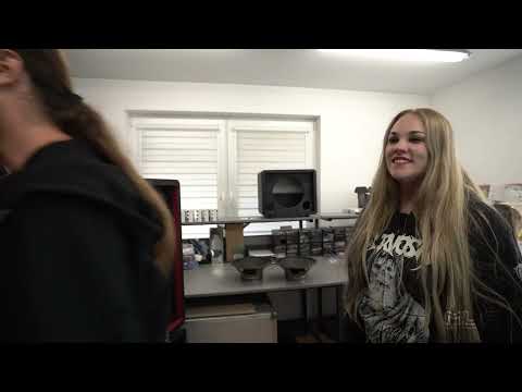 Visiting MLC Amps and showing how my guitar cabinet is made.