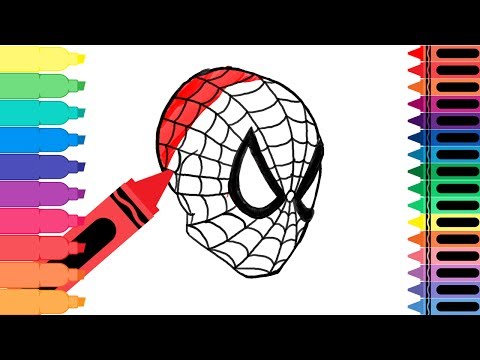 How to Draw Spiderman - Simple Drawings for Kids Art Colors for Kids - Tanimated Toys