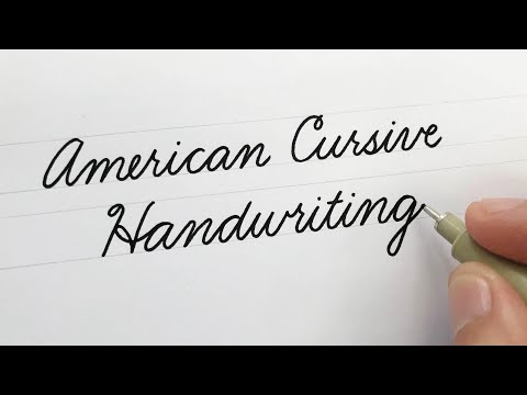 American Cursive Handwriting | For Beginners Video