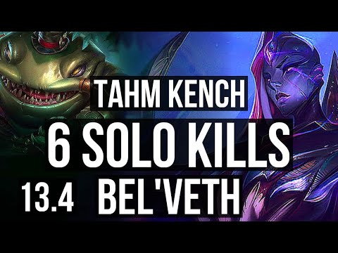 TAHM vs BEL'VETH (TOP) | 8/1/6, 1500+ games, 6 solo kills, 1.5M mastery | KR Diamond | 13.4